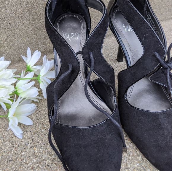 Black Dressy Heels With Back Zipper 7.5 - Picture 4 of 7